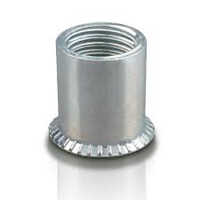 Steel Cylindrical Head Plain Body Open End Rivet Nut